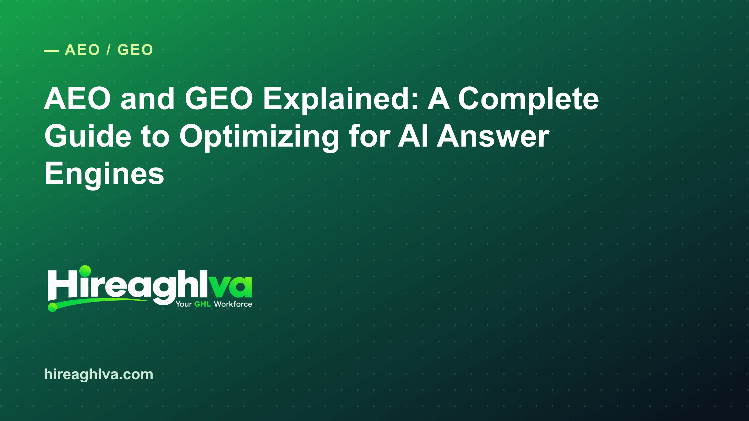 Illustration representing AEO and GEO optimization for AI answer engines