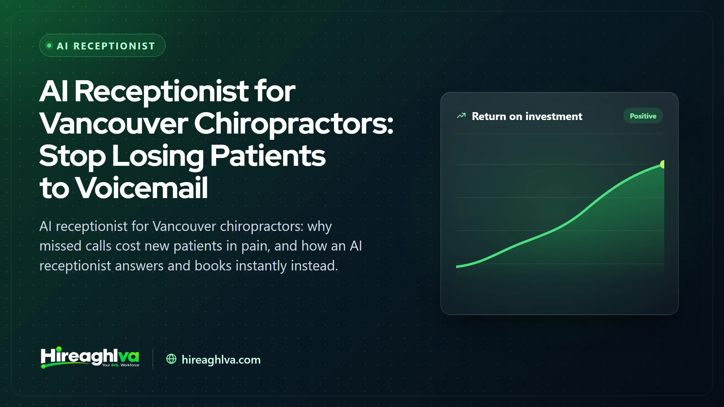 Illustration of an AI receptionist answering a call for a Vancouver chiropractic practice