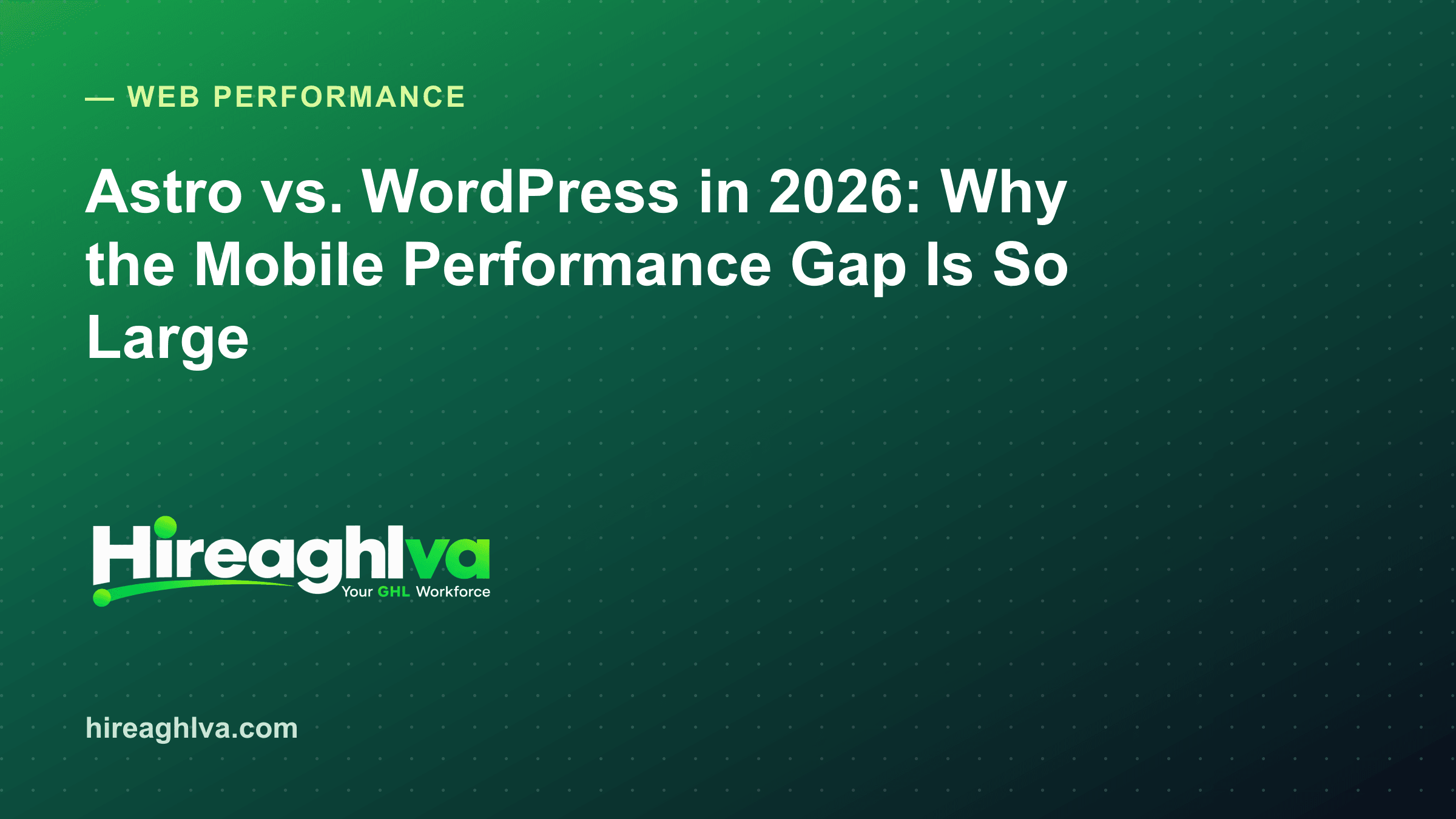 Illustration comparing Astro and WordPress website performance