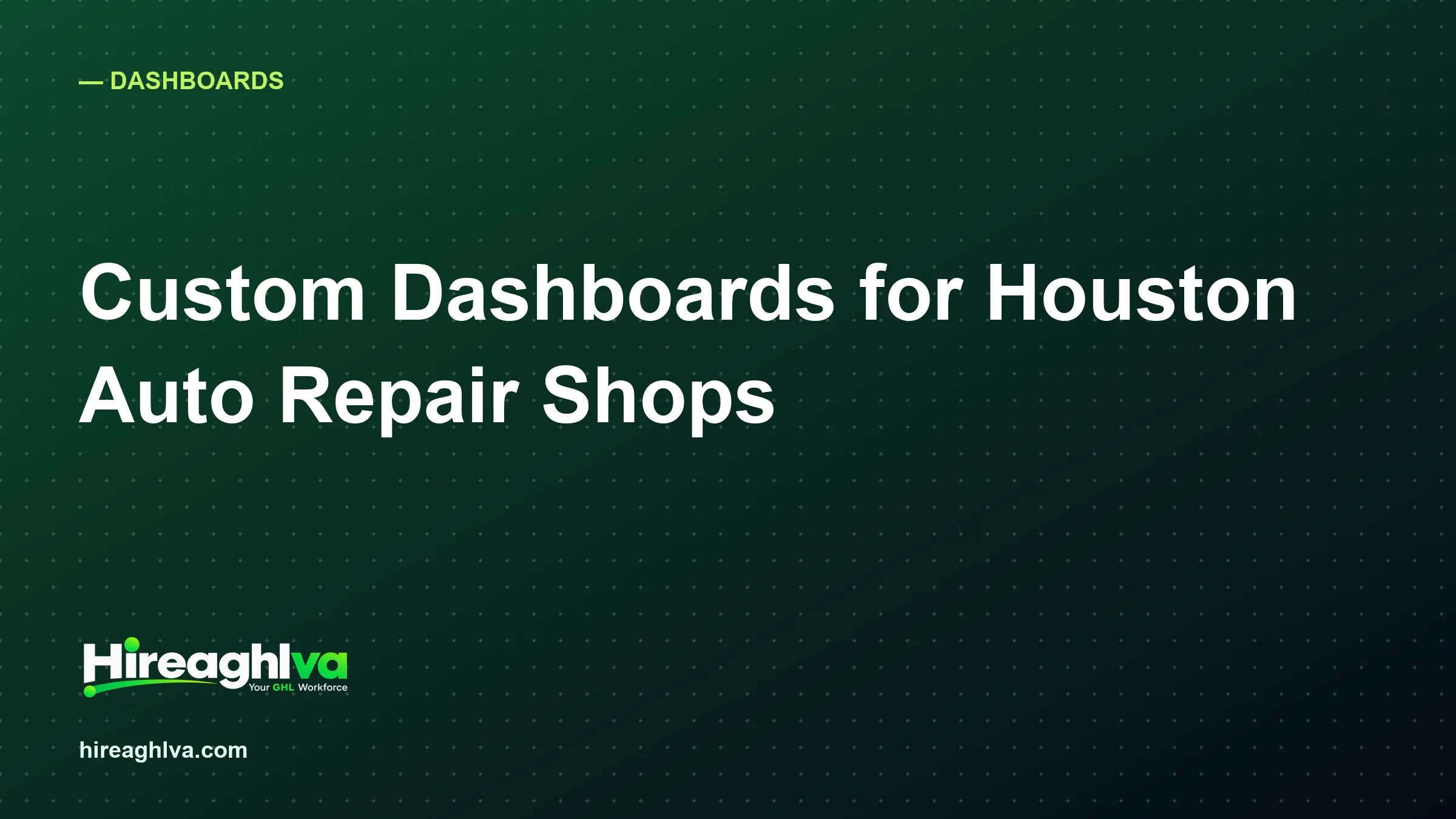 Illustration of a multi-location reporting dashboard for a Houston auto repair group