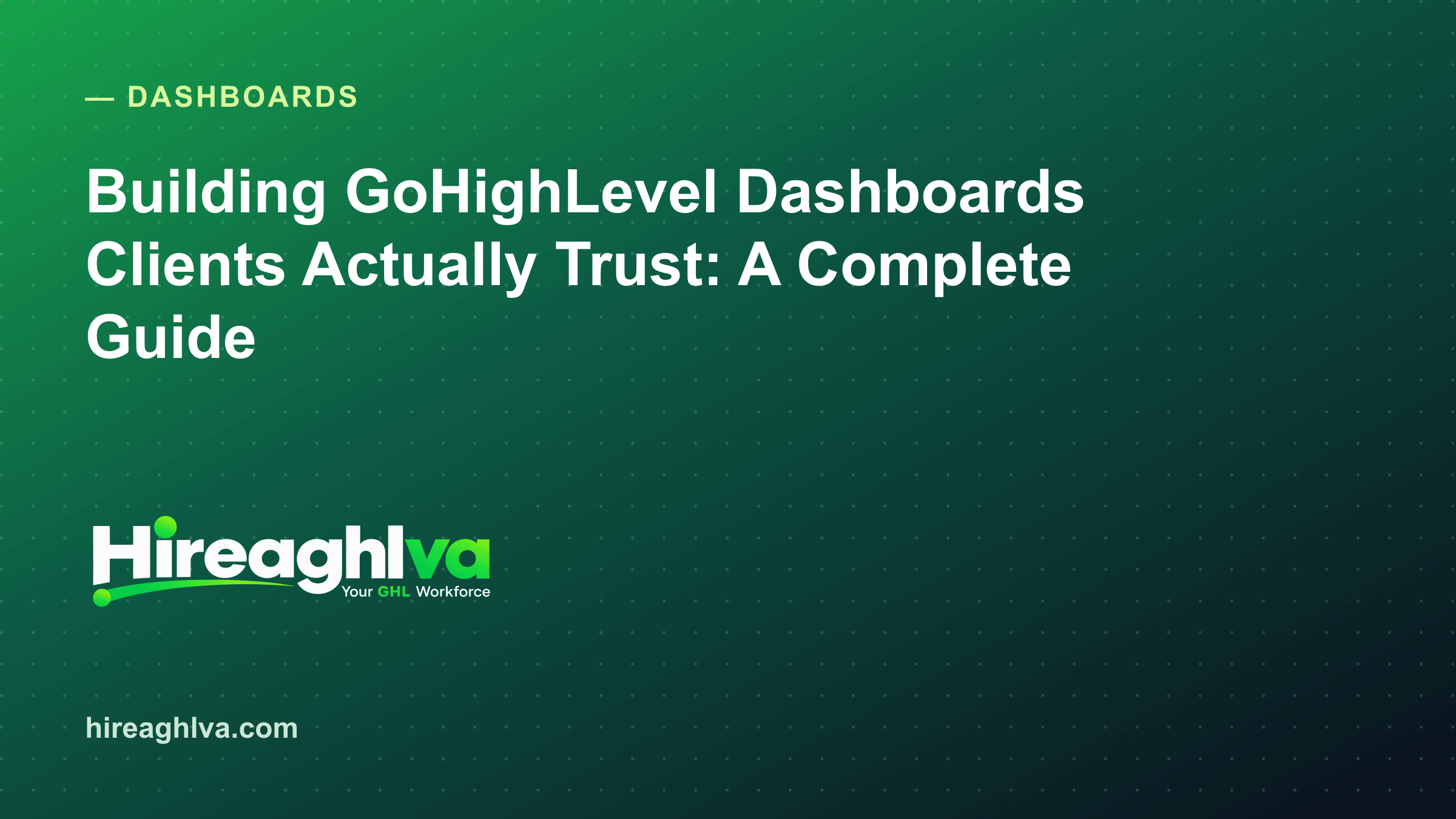 Illustration of a custom GoHighLevel reporting dashboard