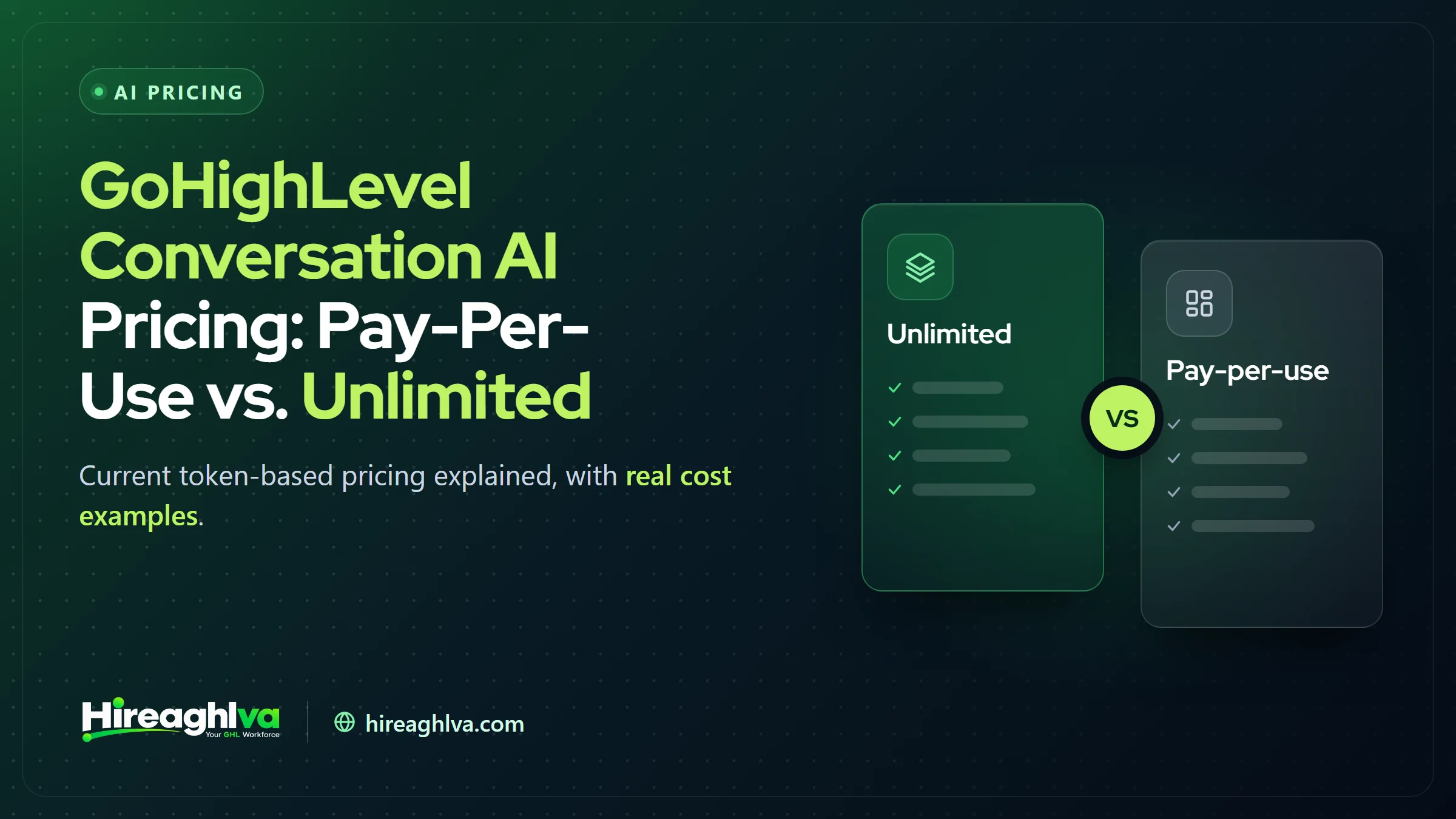 GoHighLevel Conversation AI pricing breakdown — pay-per-use vs unlimited plan